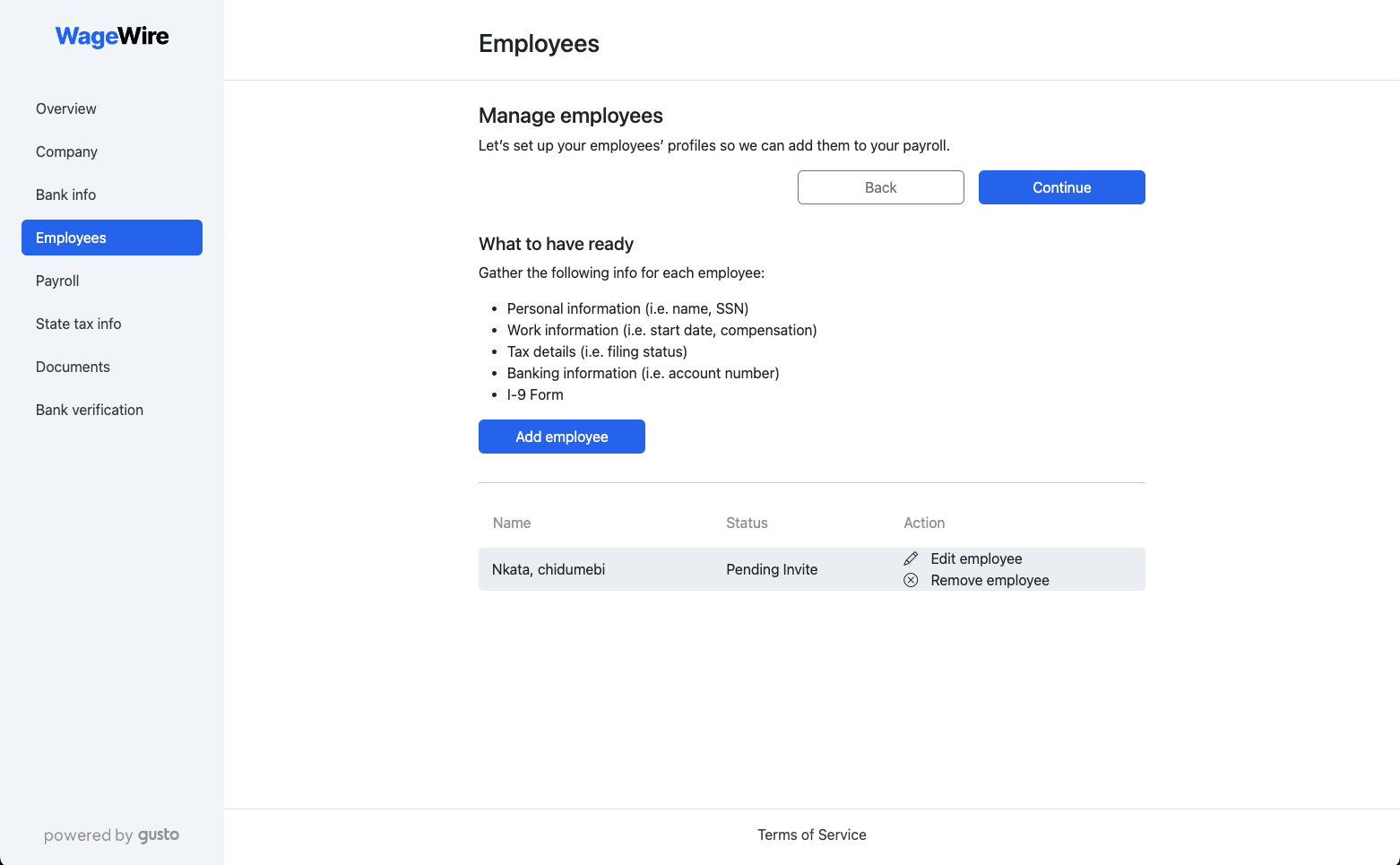 employees dashboard